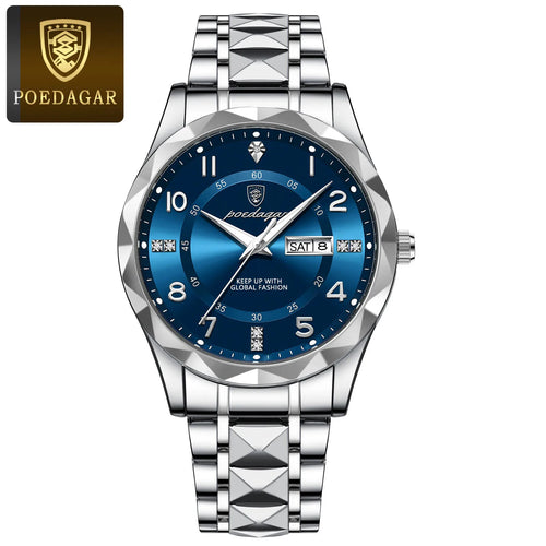 POEDAGAR Luxury Man Wristwatch Waterproof Luminous Date Week Men Watch - Horizon Bliss