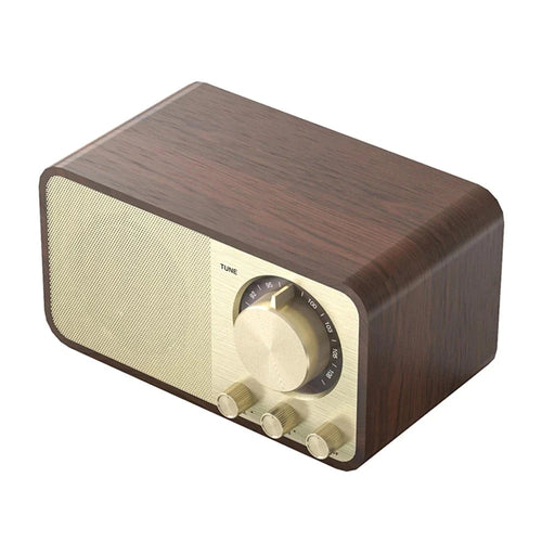 Vintage Classic Wood Theme Bluetooth Speaker with Radio - Horizon Bliss