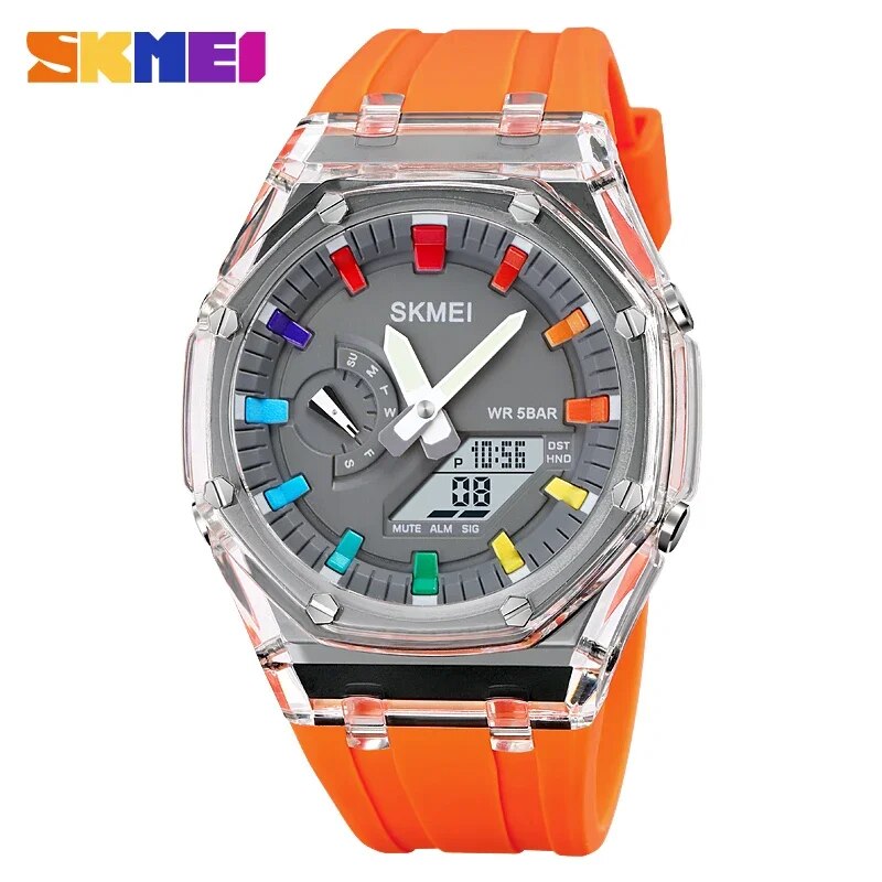 SKMEI Waterproof Men Watch Countdown Stopwatch Led Light Electronic - Horizon Bliss