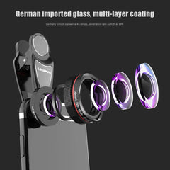 16mm 4K Super Wide Angle Macro Phone Lens 2 in 1 15X Distortionless HD