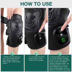 Electric Heat Knee Massager Pain Knee Joint Brace Support