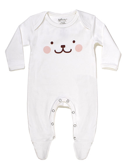 Happy Bear - Footed Onesie - 100% Organic - Horizon Bliss