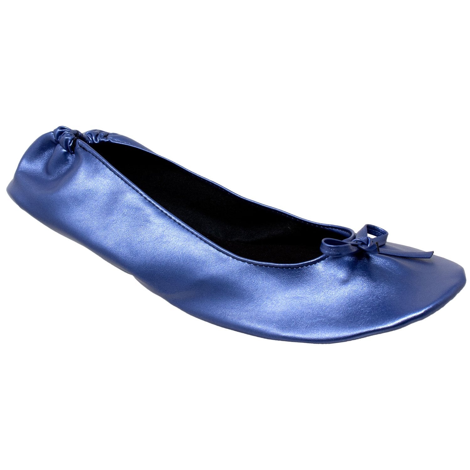 Foldable Ballet Flats Women's Travel Portable Comfortable Shoes Navy - Horizon Bliss