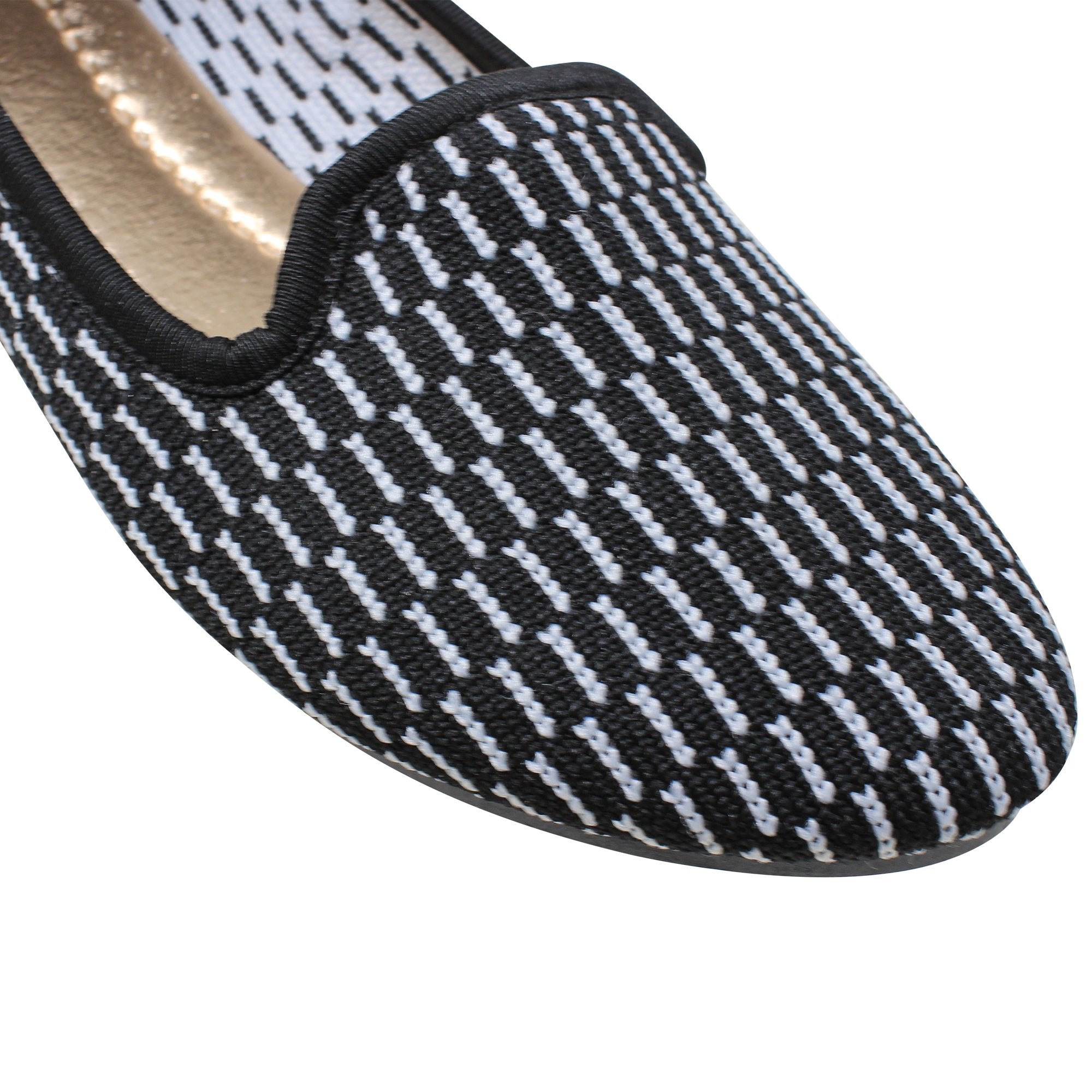 SOBEYO Women's Ballet Flats Sweater Soft Rubber Sole Shoes Black Suede - Horizon Bliss