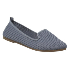 SOBEYO Women's Ballet Flats Sweater Soft Rubber Sole Shoes Gray - Horizon Bliss