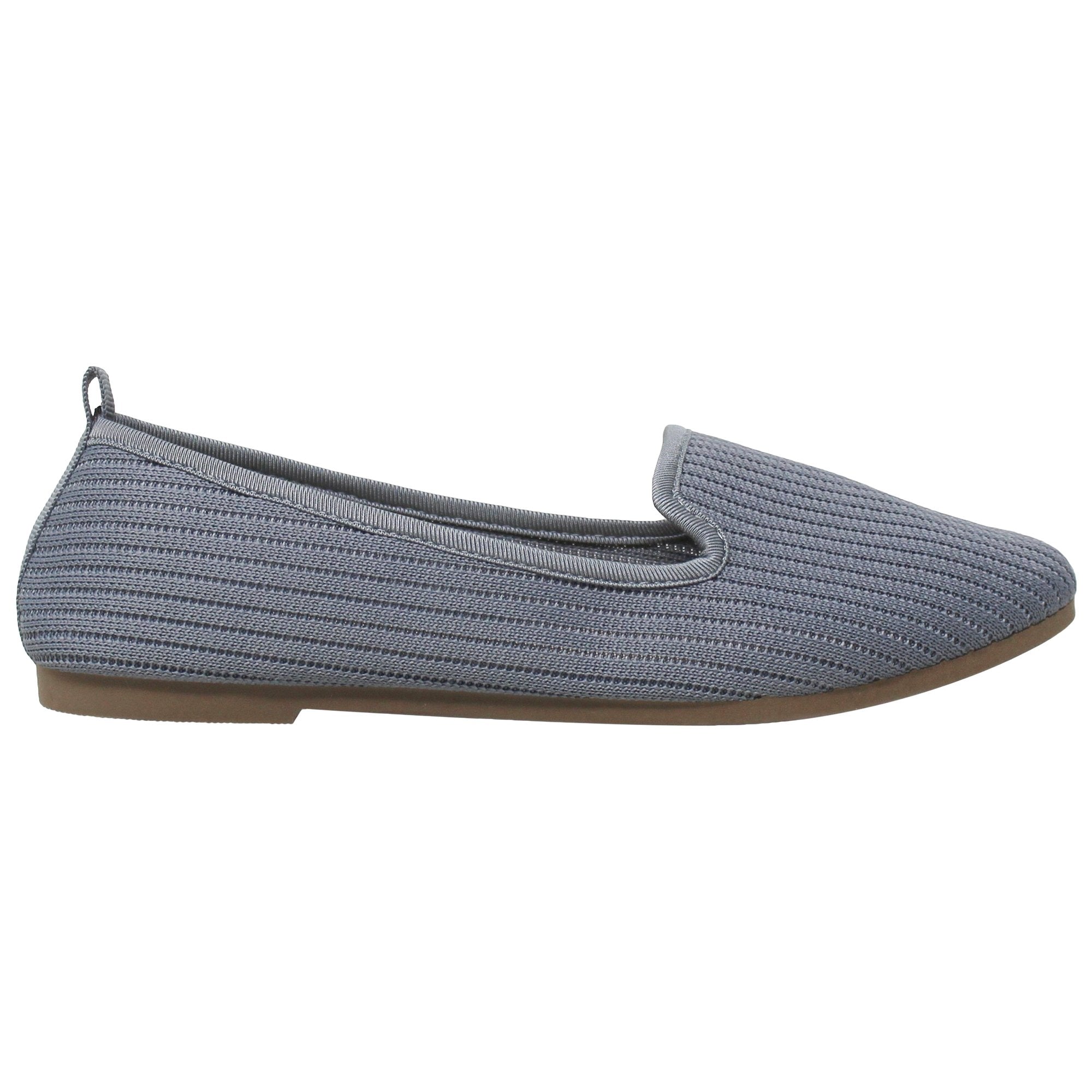 SOBEYO Women's Ballet Flats Sweater Soft Rubber Sole Shoes Gray - Horizon Bliss