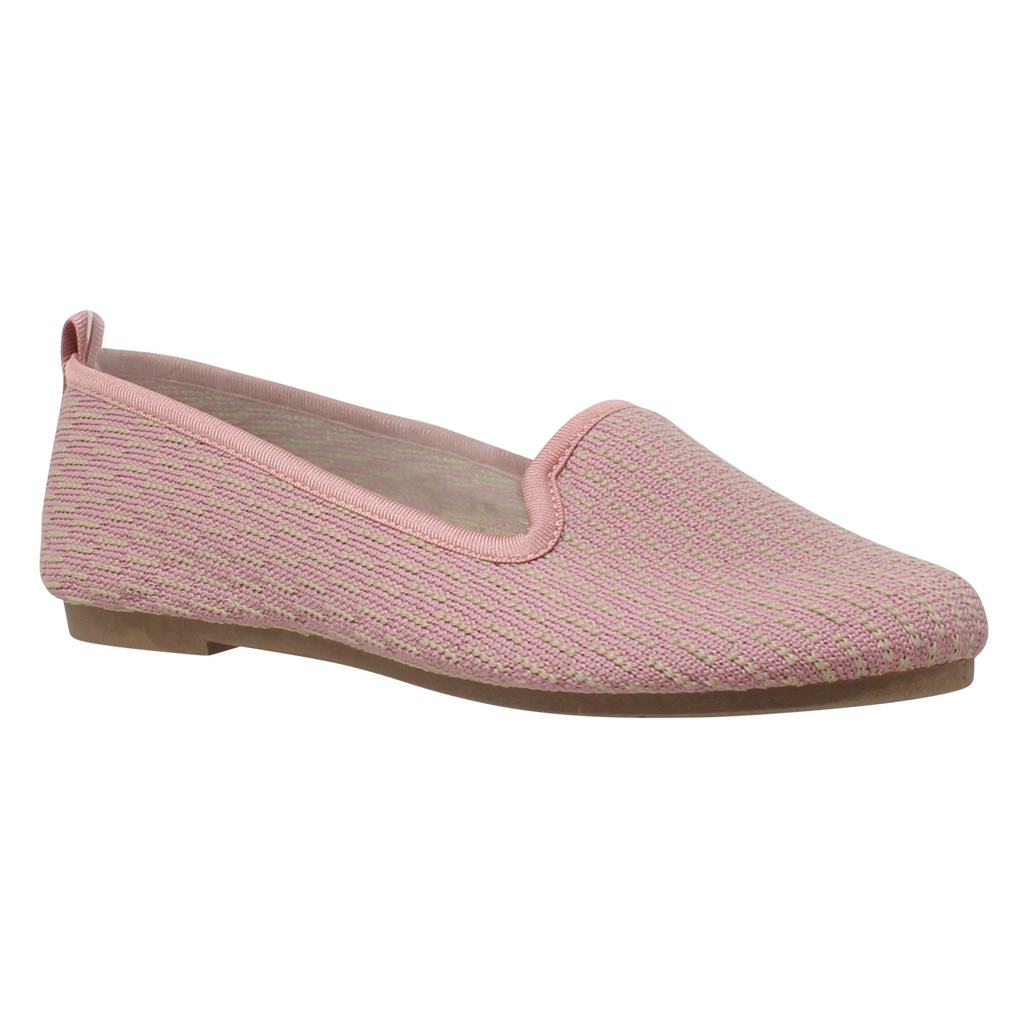 SOBEYO Women's Ballet Flats Sweater Soft Rubber Sole Shoes Pink Suede - Horizon Bliss