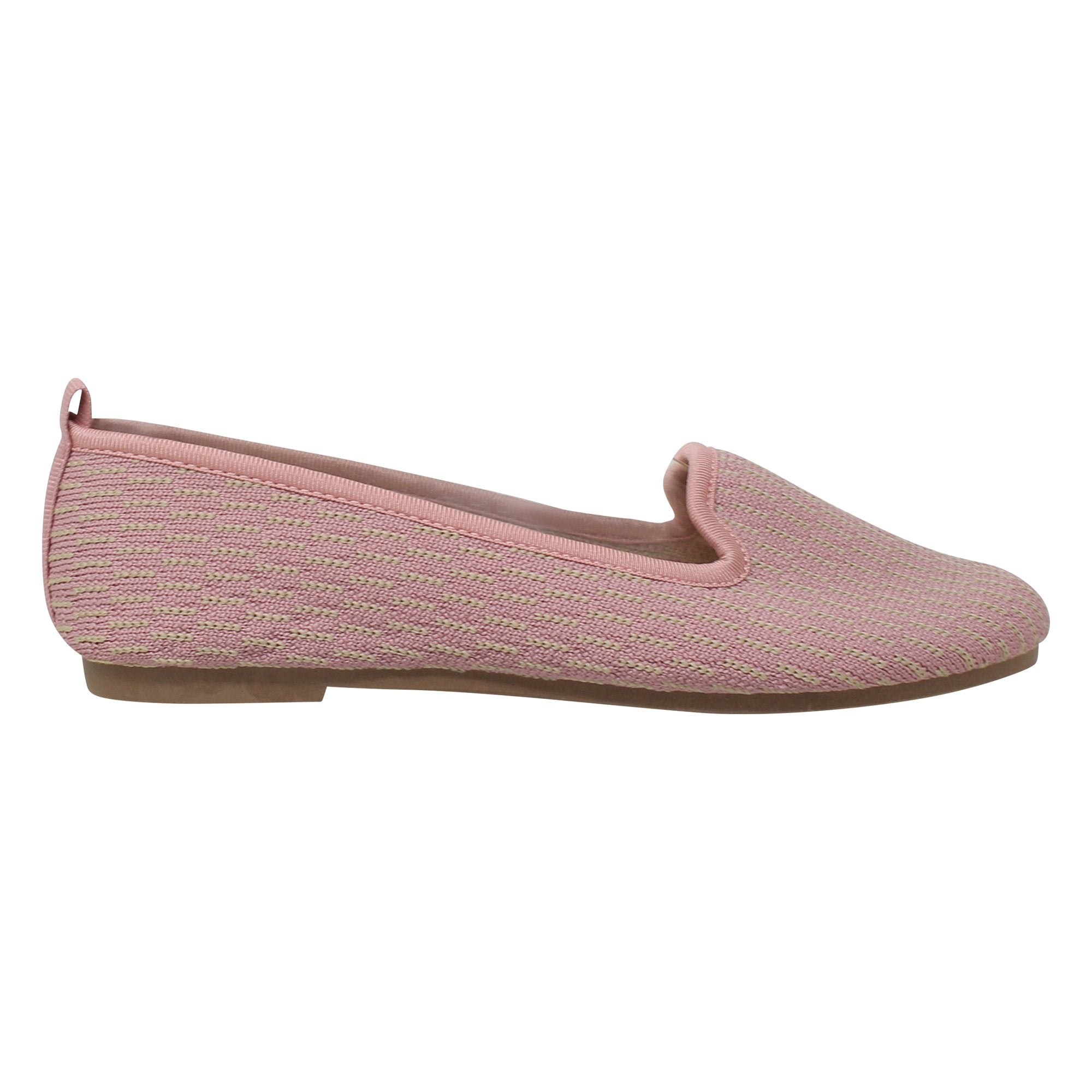 SOBEYO Women's Ballet Flats Sweater Soft Rubber Sole Shoes Pink Suede - Horizon Bliss