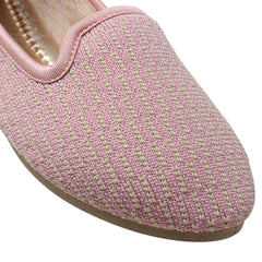 SOBEYO Women's Ballet Flats Sweater Soft Rubber Sole Shoes Pink Suede - Horizon Bliss