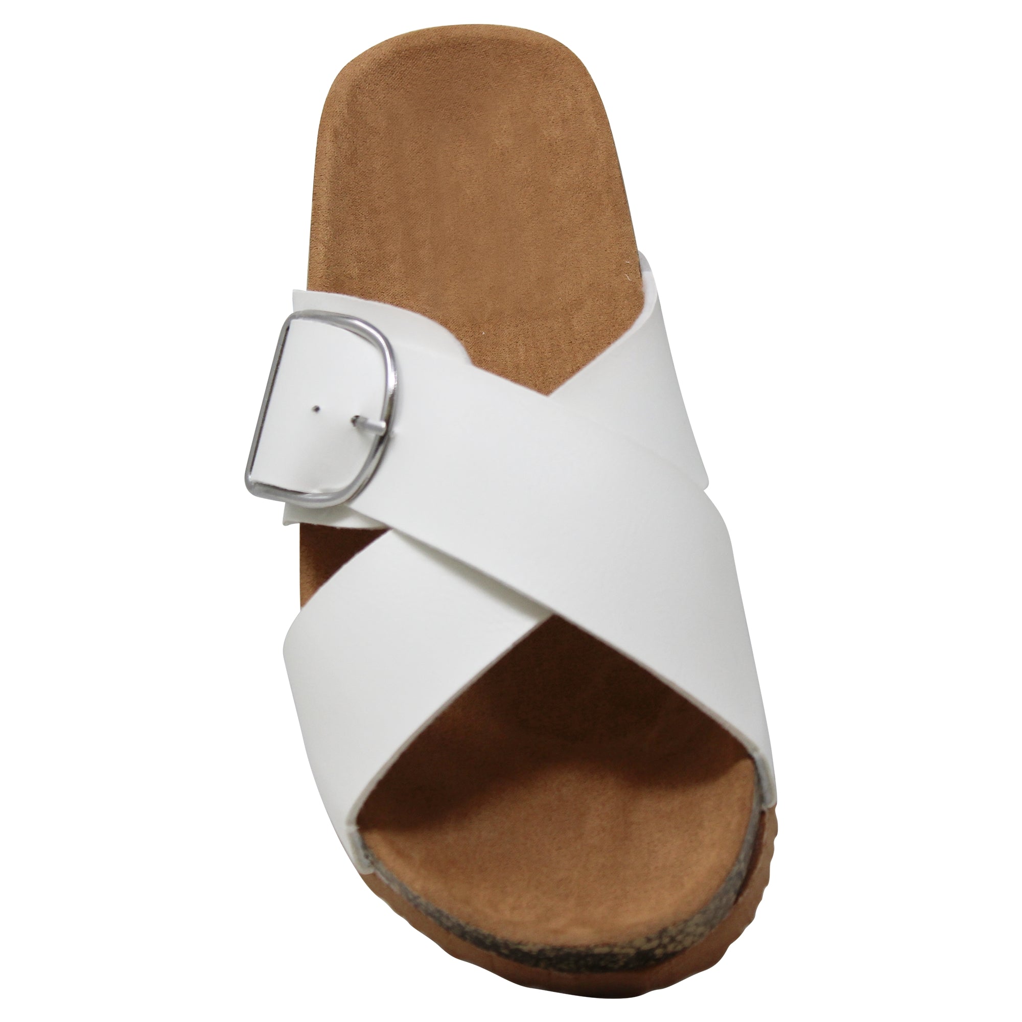 Classic Comfort Sandals Criss-Cross Strap Buckle Slip On Flatform - Horizon Bliss