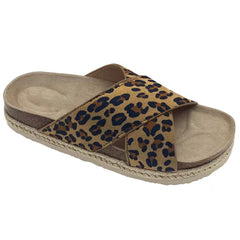 Women's Classic Criss Cross Platform Sandals Espadrilles Leopard - Horizon Bliss