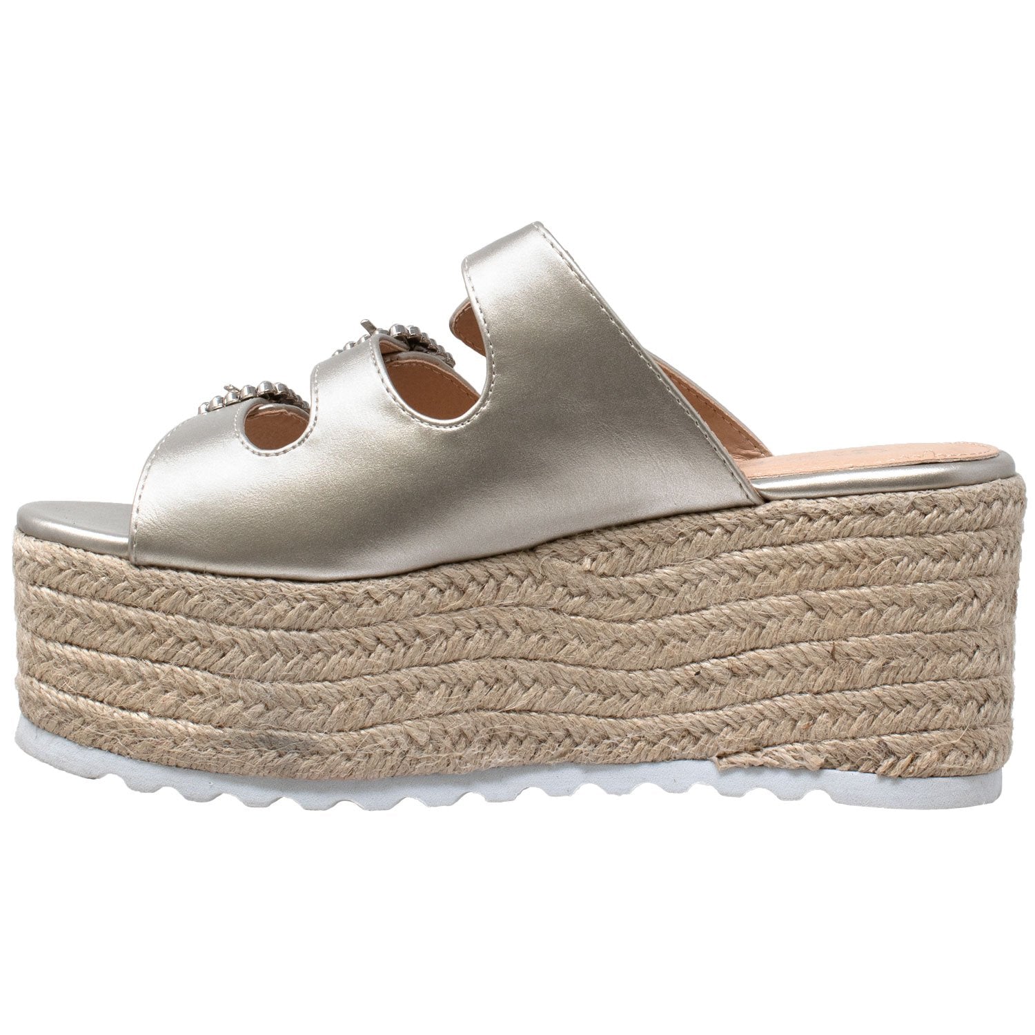 Rhinestone Platform Espadrille Wedge Sandal - Horizon Bliss