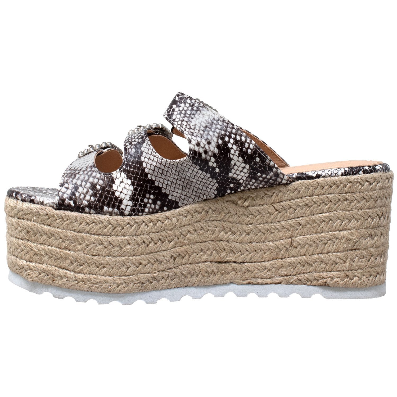 Rhinestone Platform Espadrille Wedge Sandal - Horizon Bliss