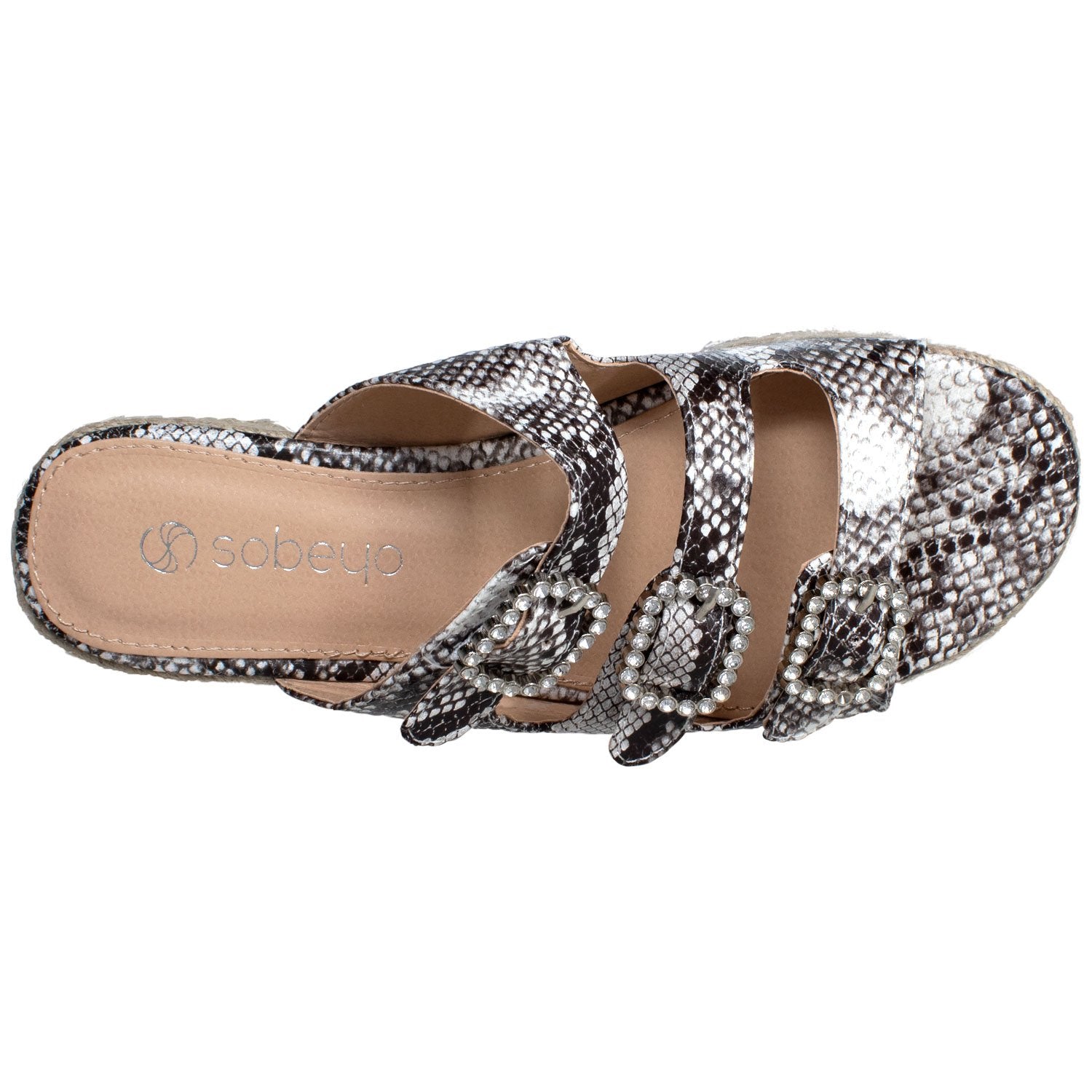 Rhinestone Platform Espadrille Wedge Sandal - Horizon Bliss