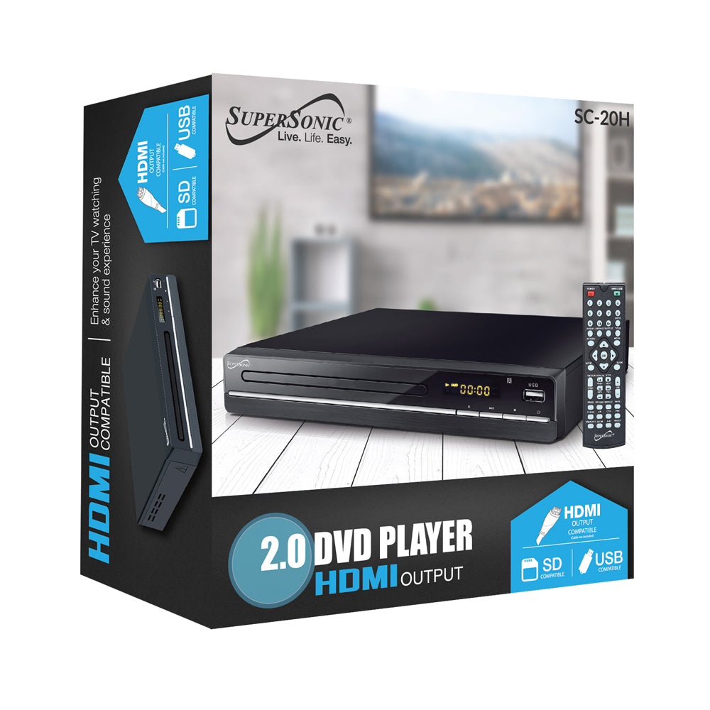 2.0 Channel DVD Player with HDMI Output - Horizon Bliss