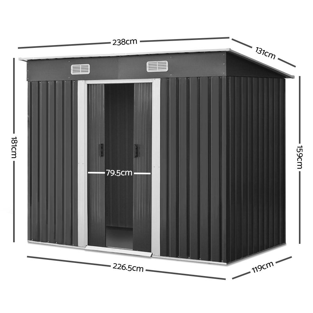 Giantz Garden Shed 2.38x1.31M Outdoor Storage Sheds Tool Workshop - Horizon Bliss