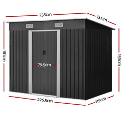 Giantz Garden Shed Outdoor Storage Sheds Tool Workshop 2.38x1.31M - Horizon Bliss