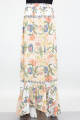 Flared Bottom Floral Maxi Skirt - Horizon Bliss