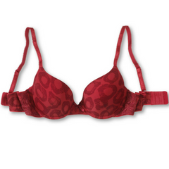 Sassa Red Animal Print Molded Plunge Bra - Horizon Bliss