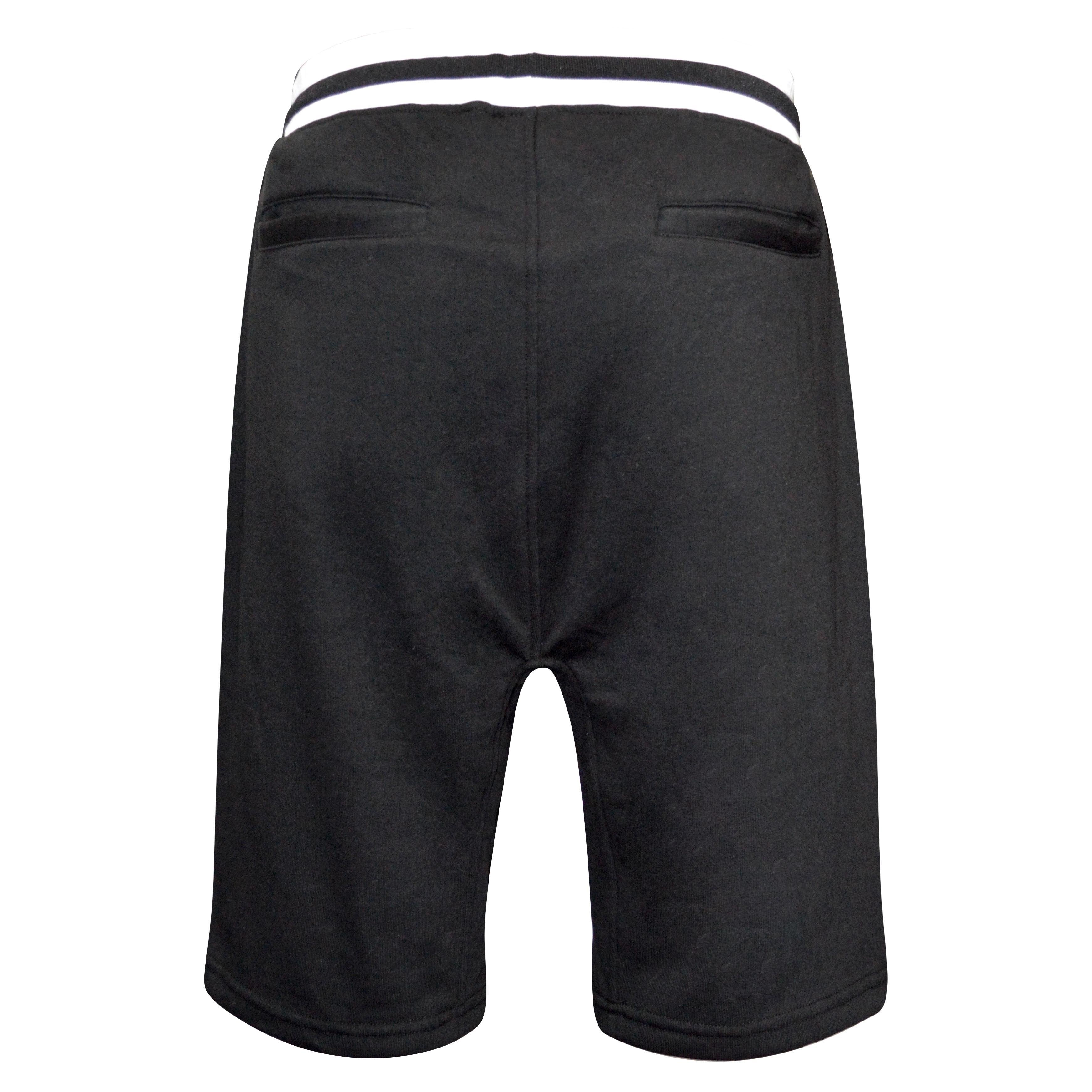 BRANDON FRENCH TERRY SHORTS- BLACK/WHITE - Horizon Bliss