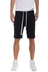 BRANDON FRENCH TERRY SHORTS- BLACK/WHITE - Horizon Bliss