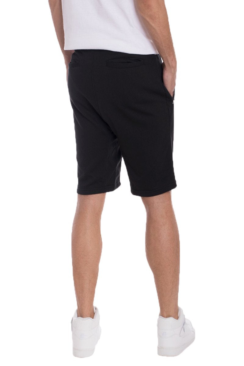 BRANDON FRENCH TERRY SHORTS- BLACK/WHITE - Horizon Bliss