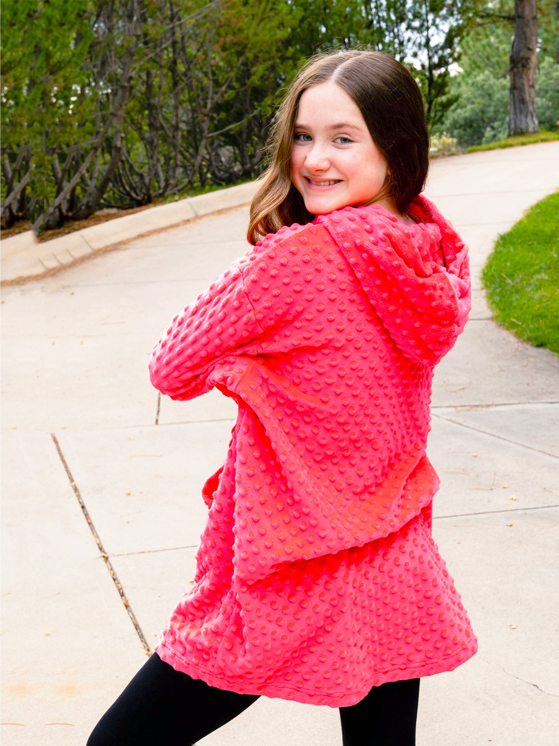 Oversized girls hoodie | Sugar Coral | Limeapple - Horizon Bliss