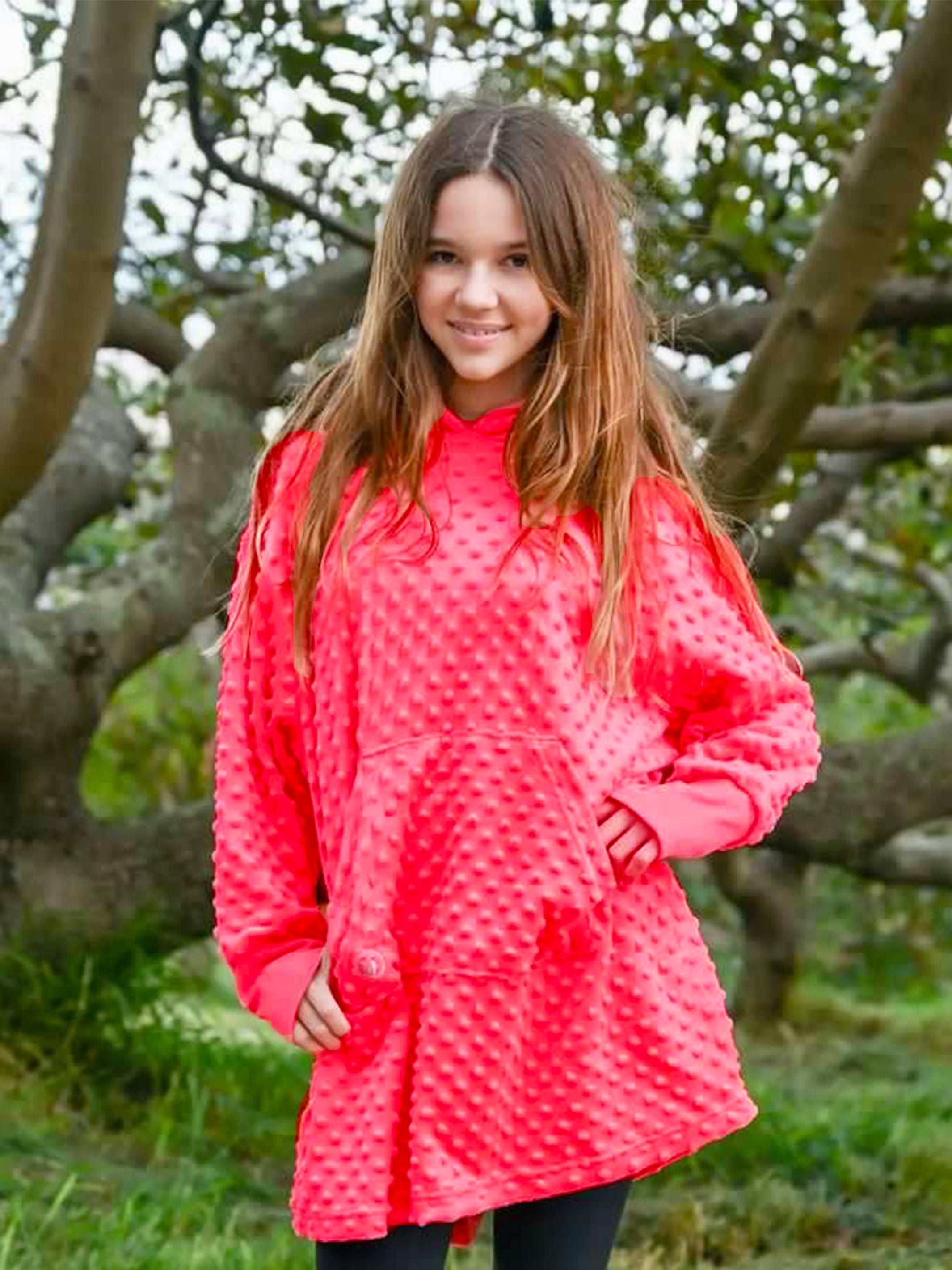 Oversized girls hoodie | Sugar Coral | Limeapple - Horizon Bliss