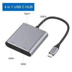 4 in 1 Type-C to Dual HDMI + USB + Type-C HUB Adapter - Horizon Bliss