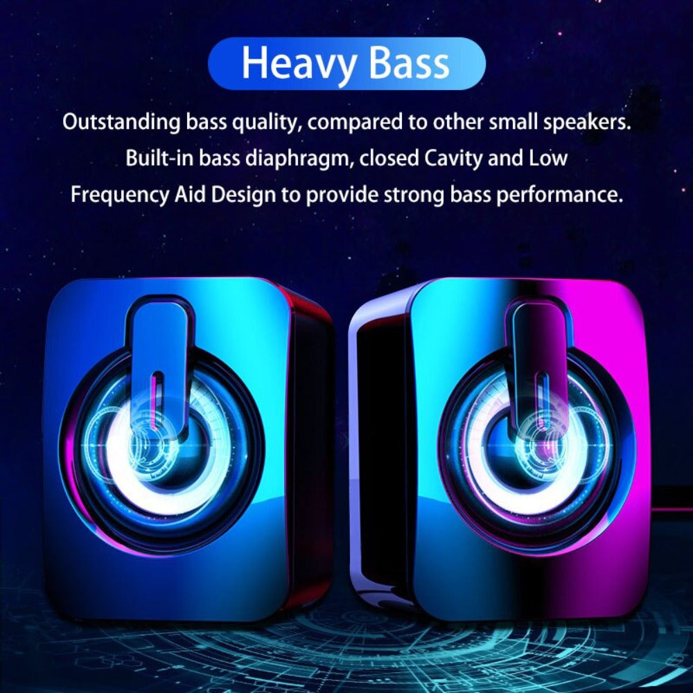 Mini RGB Computer Speaker - Horizon Bliss