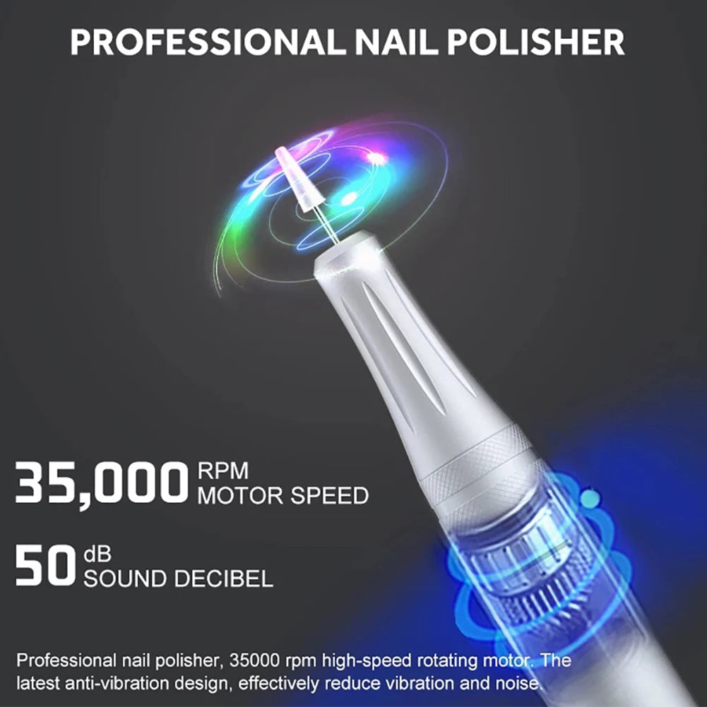 35000 RPM Electric Nail Polish Drill Mini 2 in 1 Electric Nail File - Horizon Bliss