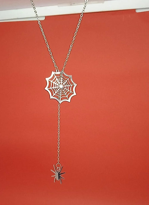 18k Gold Spider Necklace | Spider Charm Pendant | Halloween Necklace - Horizon Bliss