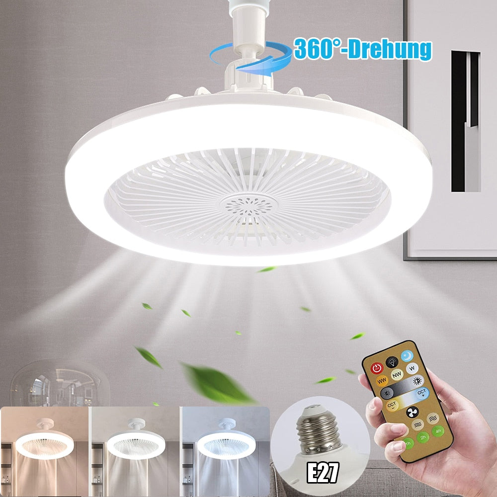 Modern LED Ceiling Fan with Light and Remote Control - Horizon Bliss