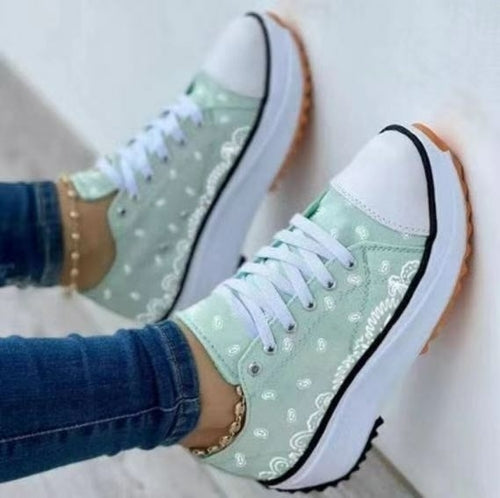 2022 Pattern Canvas Women Sneakers Casual Sport Shoes - Horizon Bliss