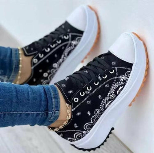 2022 Pattern Canvas Women Sneakers Casual Sport Shoes - Horizon Bliss