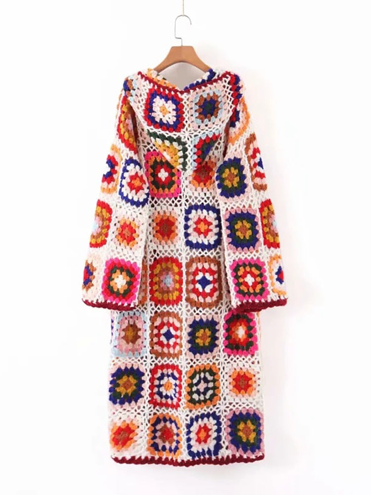 Bohemian Crochet Cardigan Vintage Jacket Coat - Horizon Bliss