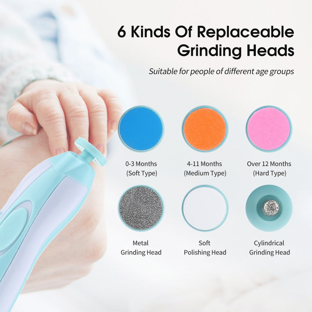 Electric Baby Nail Trimmer Kids Scissors Infant Nail Care Safe Nail - Horizon Bliss