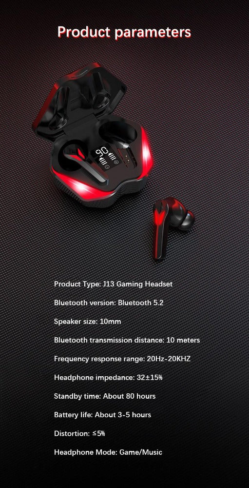 Dragon Red Flame Bluetooth Earbuds - Horizon Bliss