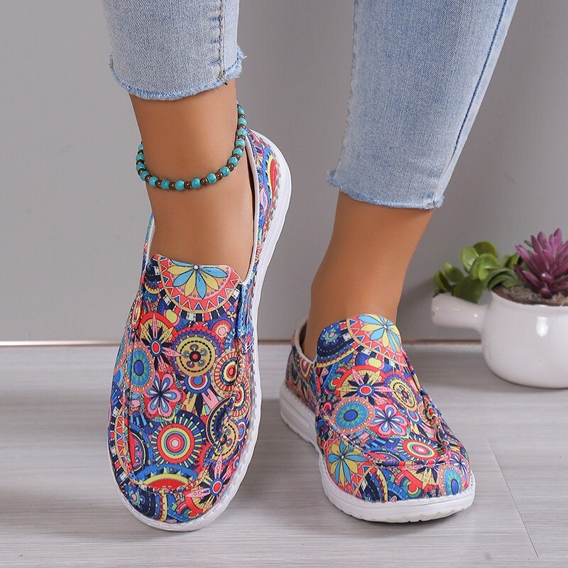 Women Shoes Basic Flat Shoes Trend Casual Flat Shoes Round Toe Wedge - Horizon Bliss