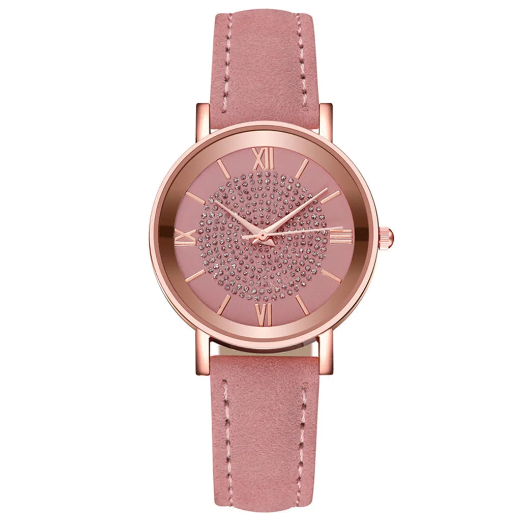 Women Fashion Casual Leather Belt Watches - Horizon Bliss