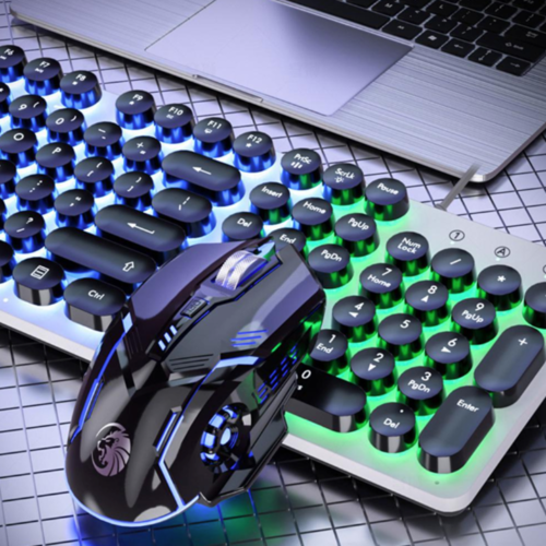 Dragon LED Backlight Gaming USB Wired Keyboard Mouse Set - Horizon Bliss