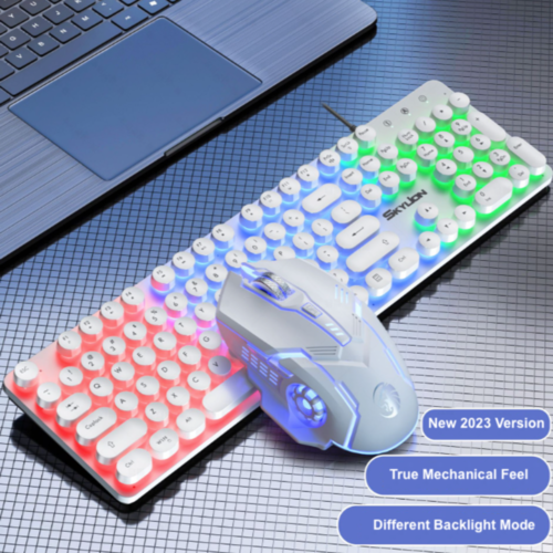 Dragon LED Backlight Gaming USB Wired Keyboard Mouse Set - Horizon Bliss