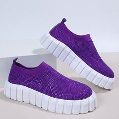 2022 Bling Bling Female Mesh Platform Vulcanized Shoes - Horizon Bliss