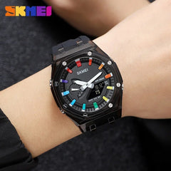 SKMEI Waterproof Men Watch Countdown Stopwatch Led Light Electronic - Horizon Bliss