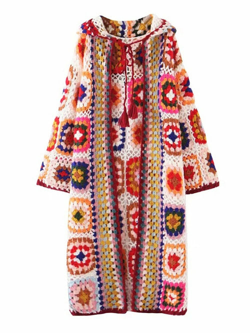 Bohemian Crochet Cardigan Vintage Jacket Coat - Horizon Bliss