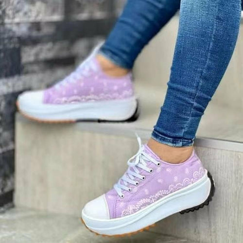 2022 Pattern Canvas Women Sneakers Casual Sport Shoes - Horizon Bliss