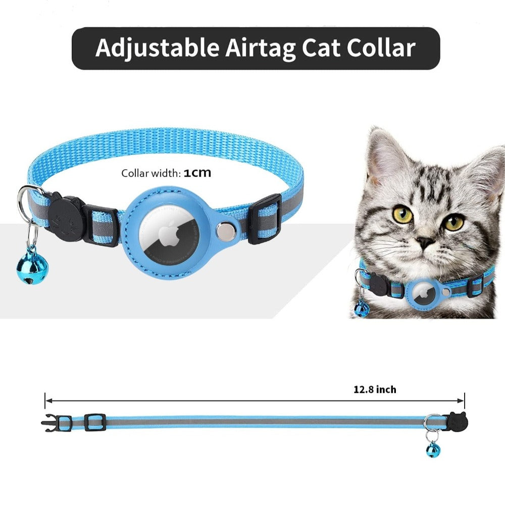 Reflective Airtag Case Collar for Cats and Dogs - Horizon Bliss