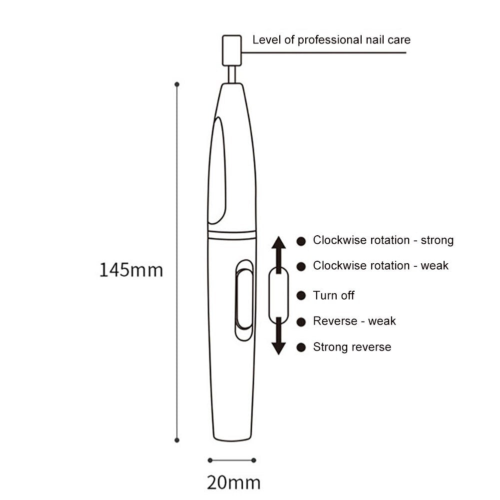 5 in1 Mini Nail Polishing Machine USB Rechargeable Manicure Drill - Horizon Bliss