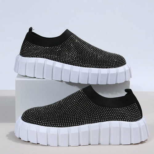 2022 Bling Bling Female Mesh Platform Vulcanized Shoes - Horizon Bliss