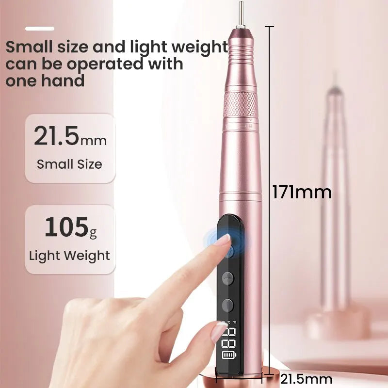 35000RPM Nail Drill Professional Rechargeable Cordless Electric File - Horizon Bliss